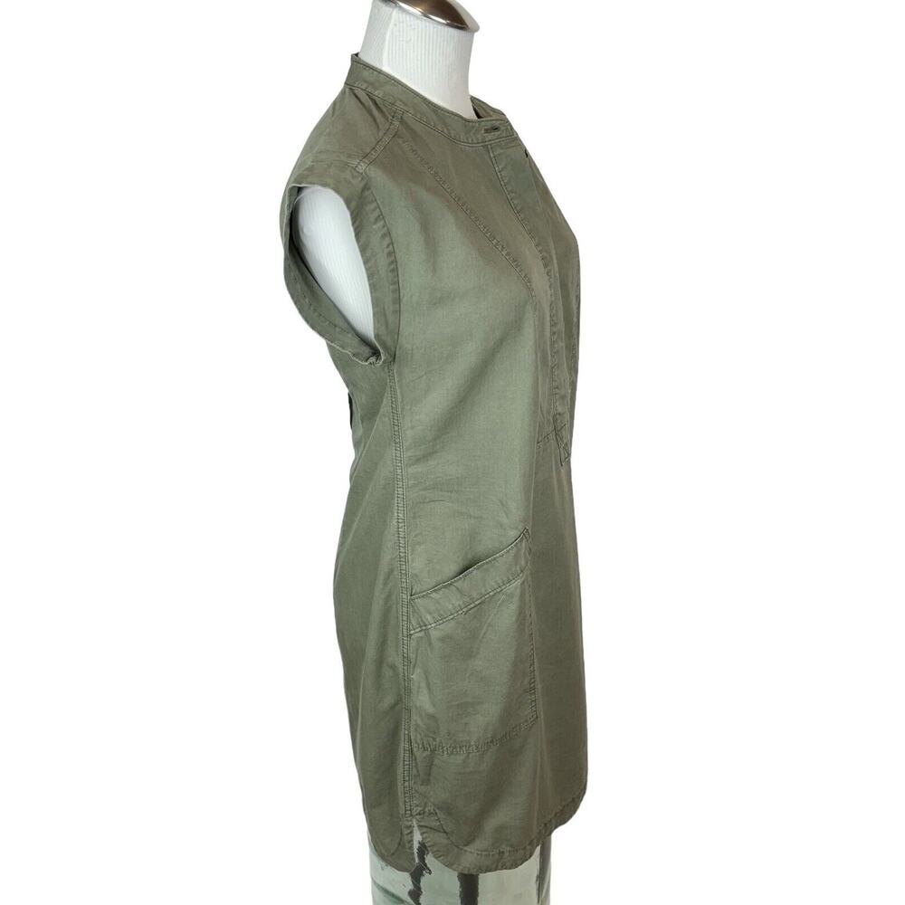 NWT J Crew Women’s Sz 2 Green Cap Sleeve‎ Cargo Shirt Dress. Pockets. Military - Picture 4 of 12